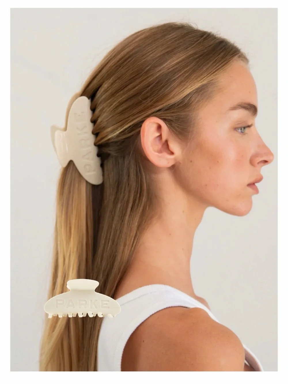 Parke Bridal Cream Hair Claw Clip Brand New